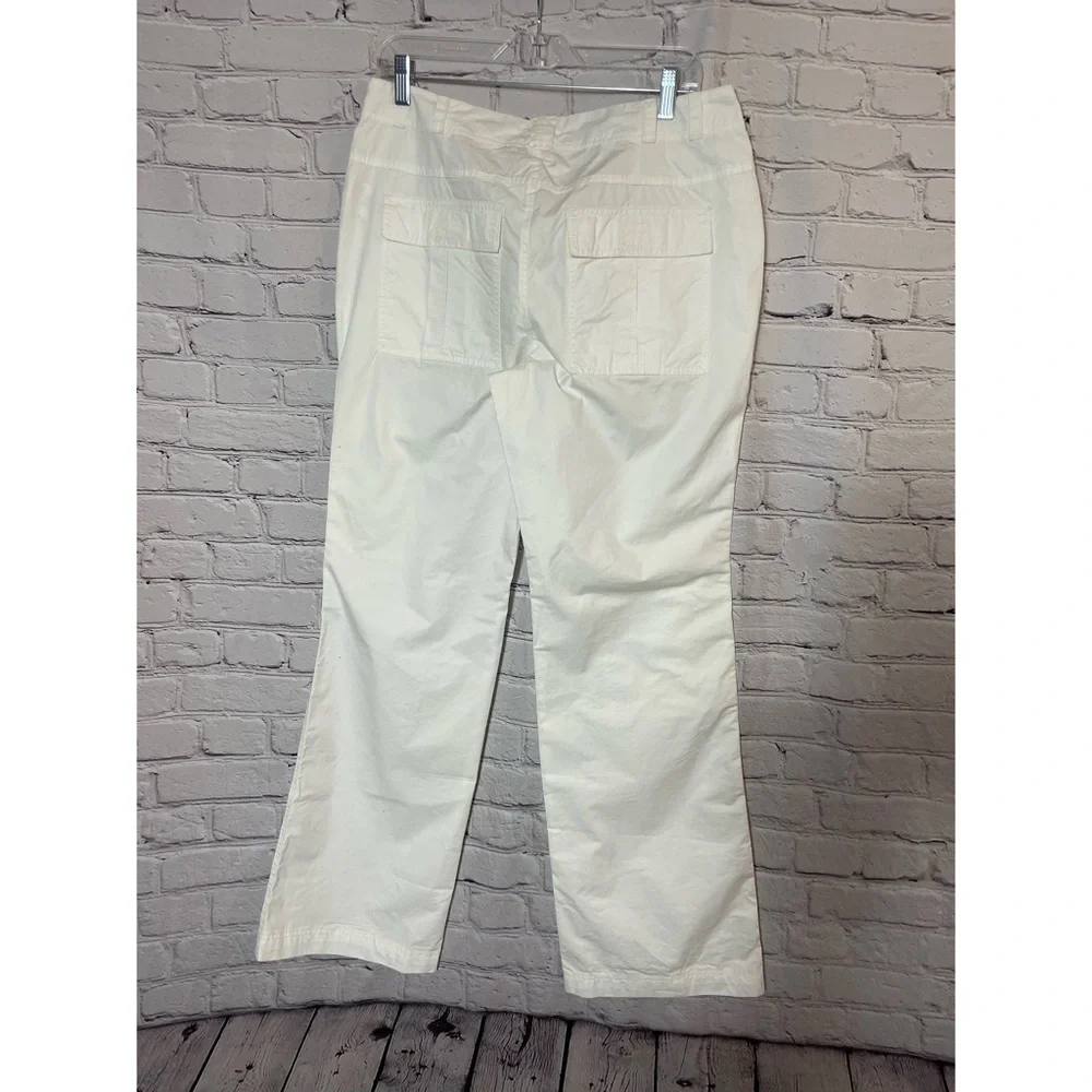 New Free People Cotton Cargo Pants White Size 10